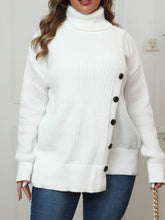 Load image into Gallery viewer, Plus Size Turtleneck Long Sleeve Sweater
