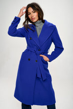 Load image into Gallery viewer, Coalition LA Double-Breasted Longline Coat with Belt
