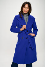 Load image into Gallery viewer, Coalition LA Double-Breasted Longline Coat with Belt
