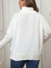 Load image into Gallery viewer, Plus Size Turtleneck Long Sleeve Sweater
