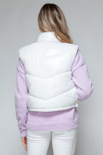 Load image into Gallery viewer, Snobbish Zip Up Turtleneck Shiny Quilted Vest
