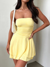 Load image into Gallery viewer, New spring and summer solid color tube top tight dress
